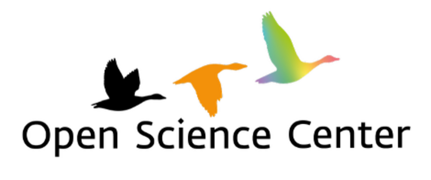 Logo mir Silhouette von 3 fleigenden Graugänsen, 1 x schwarz, 1 x orange, 1 x regenbogenfarben